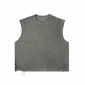 DISTRESSED EYELET TANK